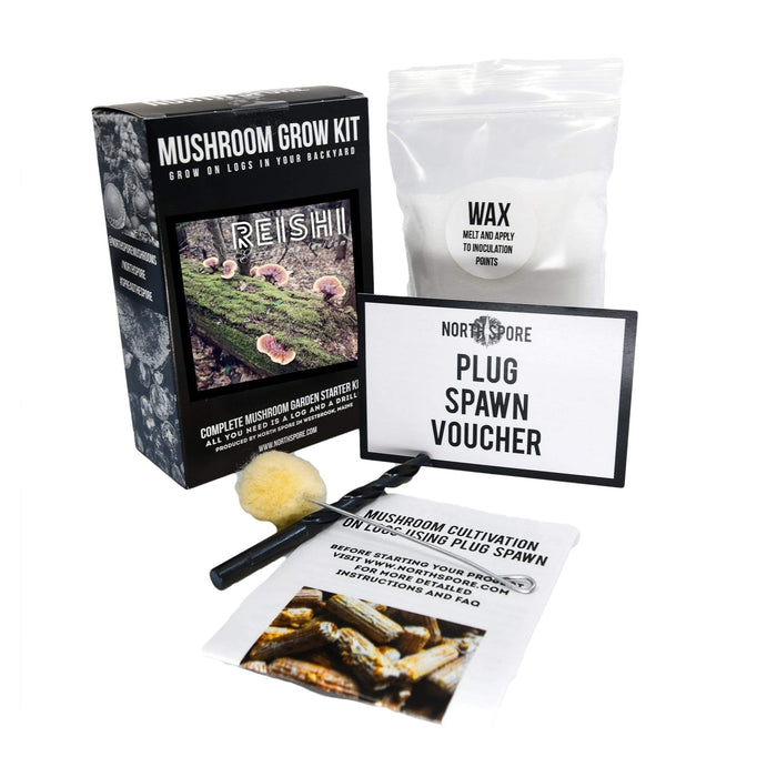 North Spore Organic Red Reishi Mushroom Outdoor Log Growing Kit by Farm2Me