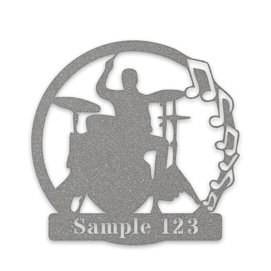 Drummer Metal Sign – Personalized Music Metal Plaque | Powder Coated Steel Wall Art