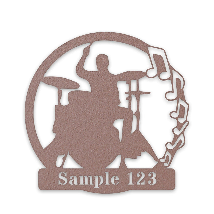 Drummer Metal Sign – Personalized Music Metal Plaque | Powder Coated Steel Wall Art