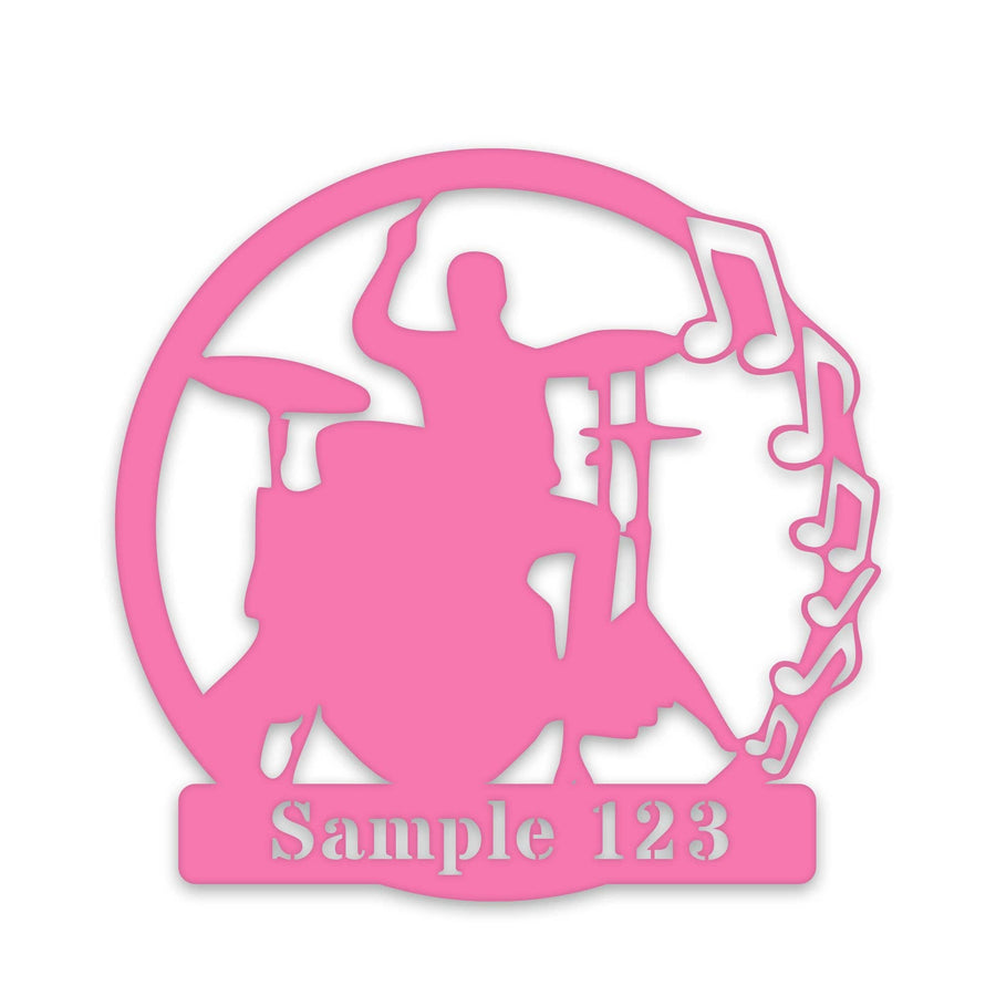 Drummer Metal Sign – Personalized Music Metal Plaque | Powder Coated Steel Wall Art