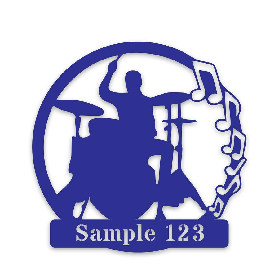 Drummer Metal Sign – Personalized Music Metal Plaque | Powder Coated Steel Wall Art
