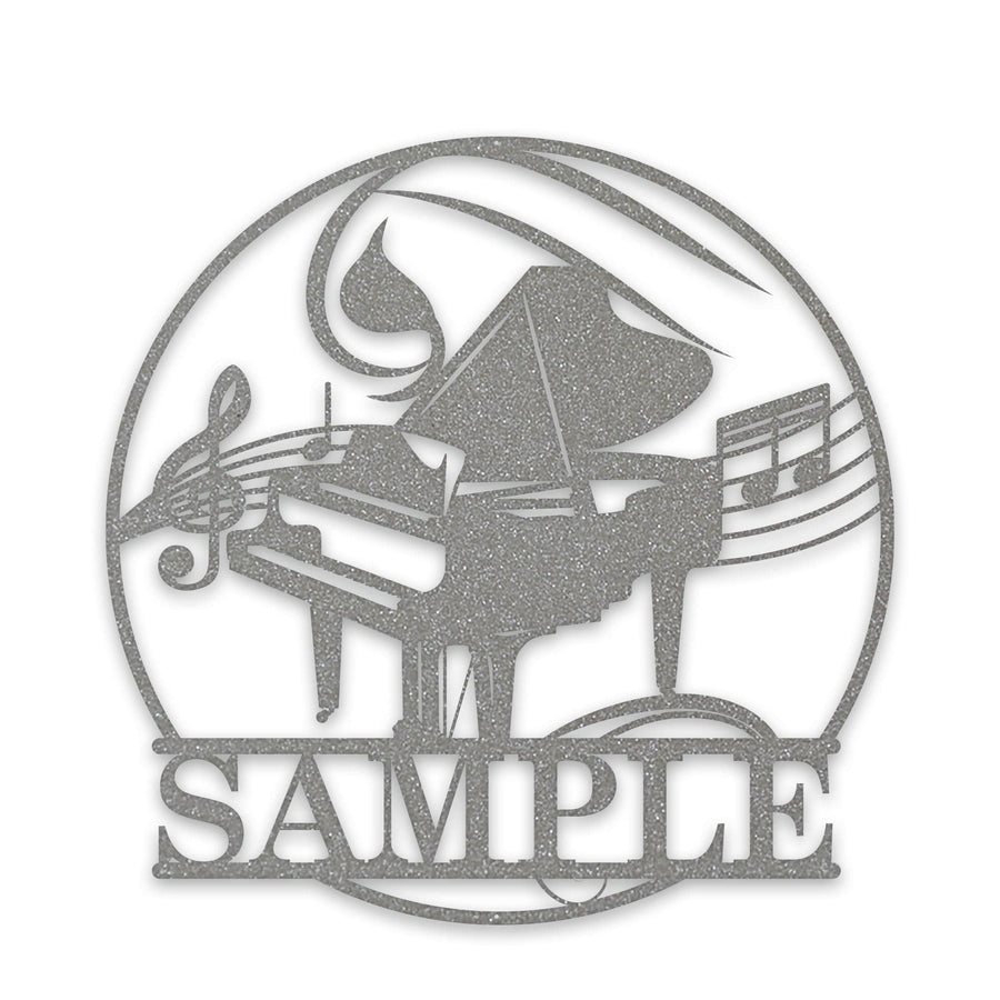 MUSIC: Personalized piano and sheet music metal sign