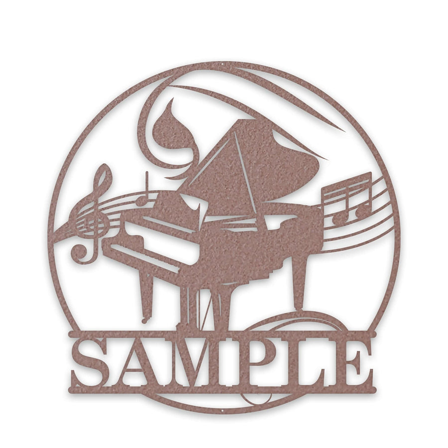 MUSIC: Personalized piano and sheet music metal sign