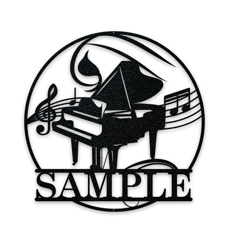 MUSIC: Personalized piano and sheet music metal sign