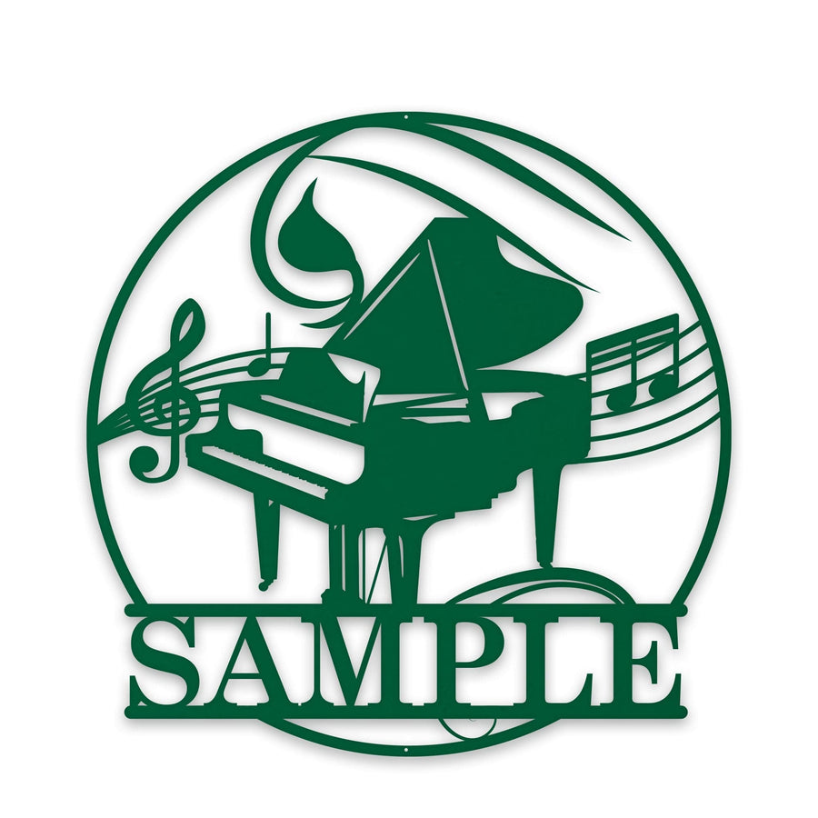 MUSIC: Personalized piano and sheet music metal sign