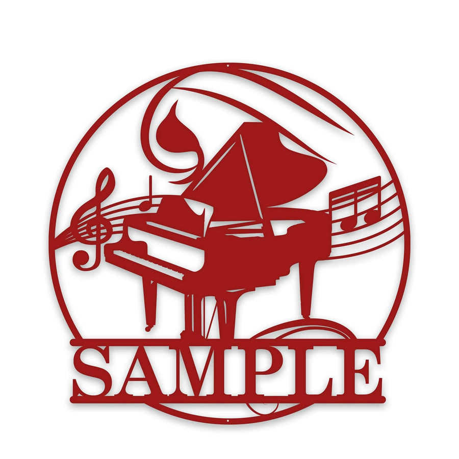 MUSIC: Personalized piano and sheet music metal sign
