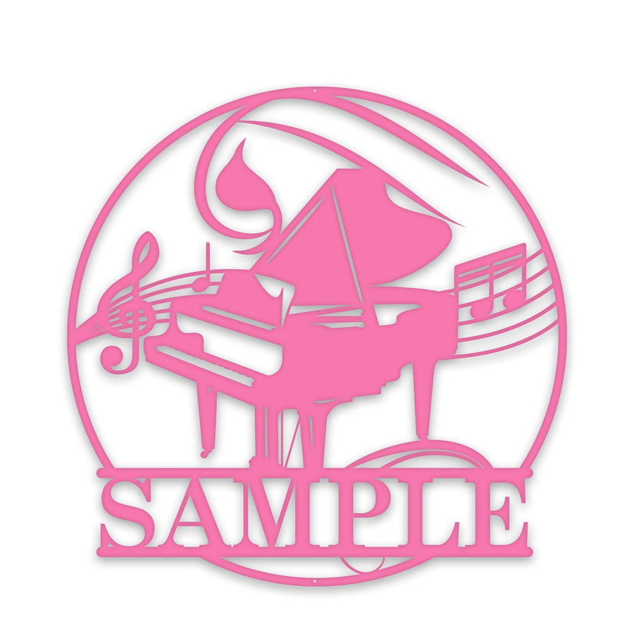 MUSIC: Personalized piano and sheet music metal sign
