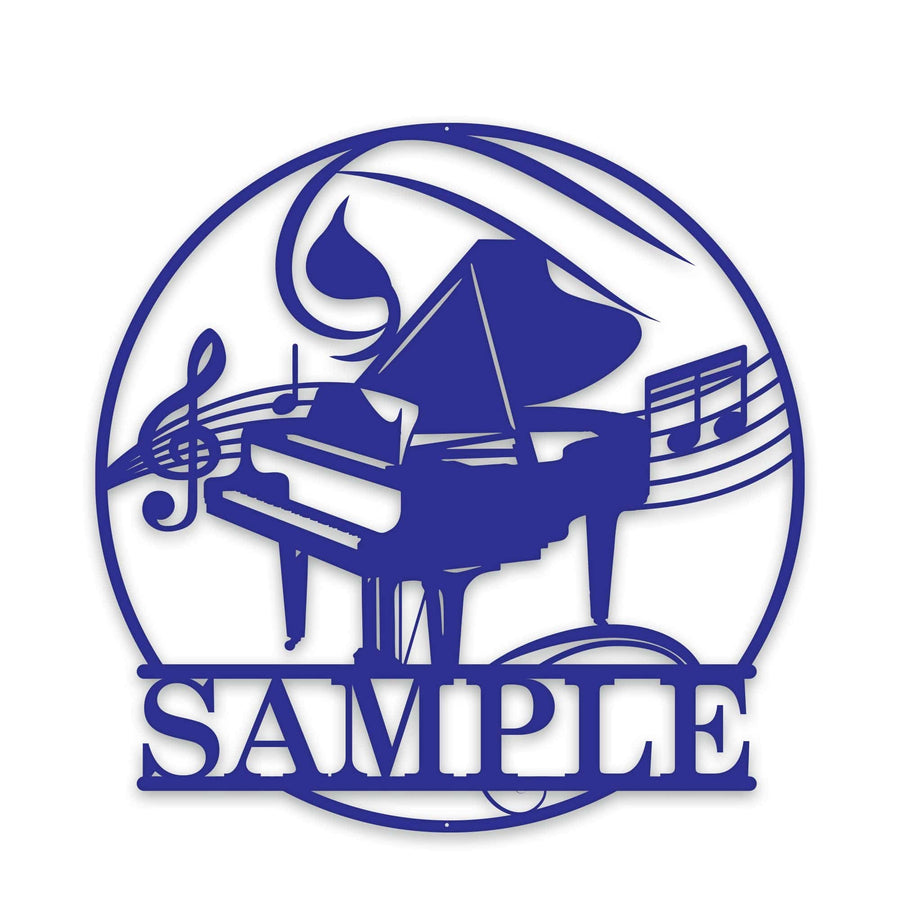 MUSIC: Personalized piano and sheet music metal sign