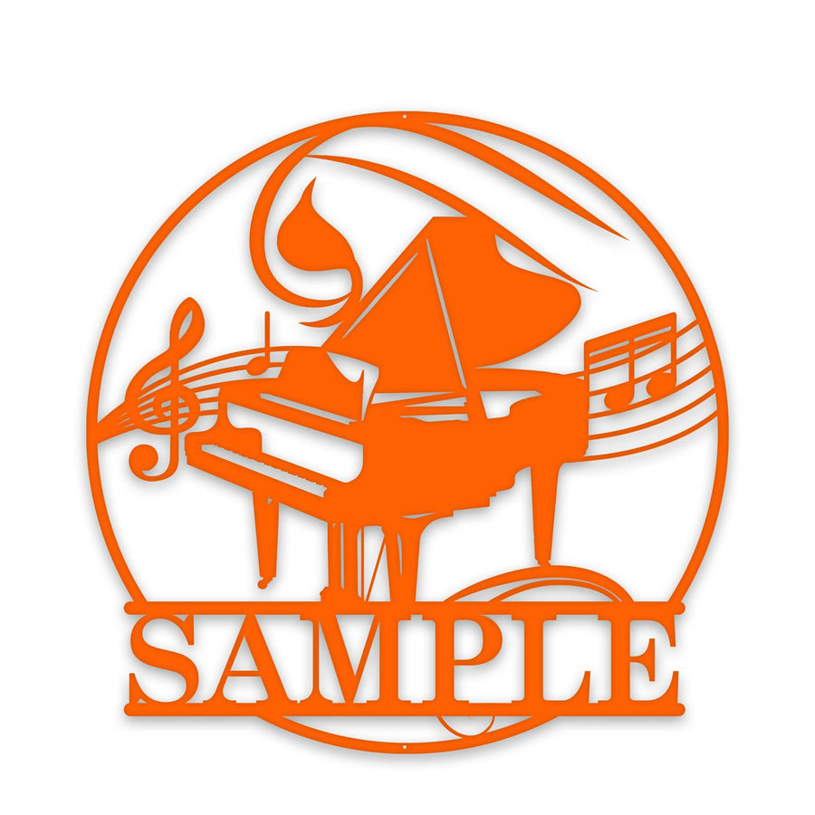 MUSIC: Personalized piano and sheet music metal sign