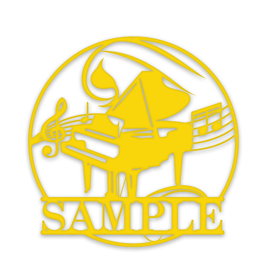 MUSIC: Personalized piano and sheet music metal sign