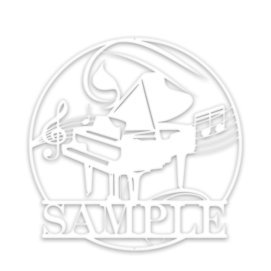 MUSIC: Personalized piano and sheet music metal sign