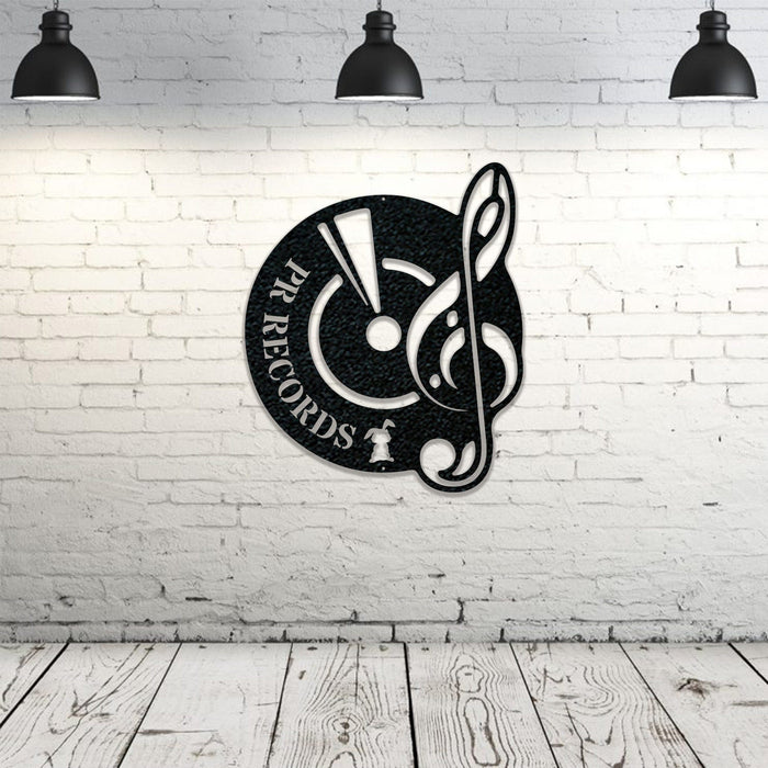 Music Studio Customizable Treble Clef Metal Sign