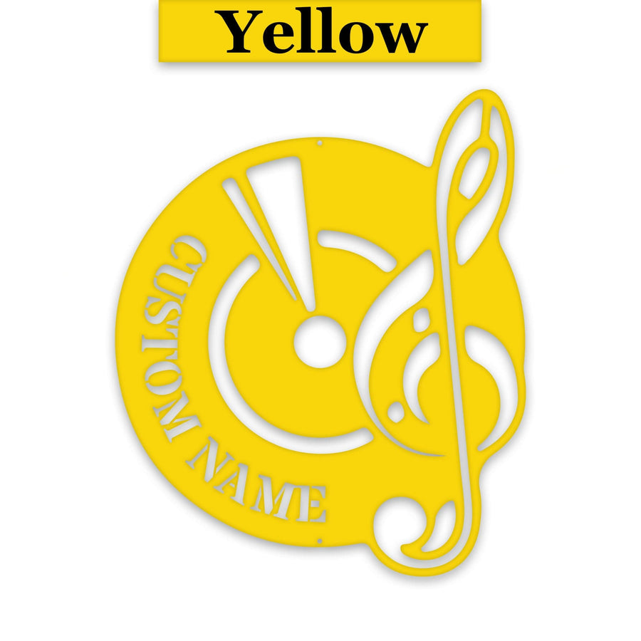 Music Studio Customizable Treble Clef Metal Sign