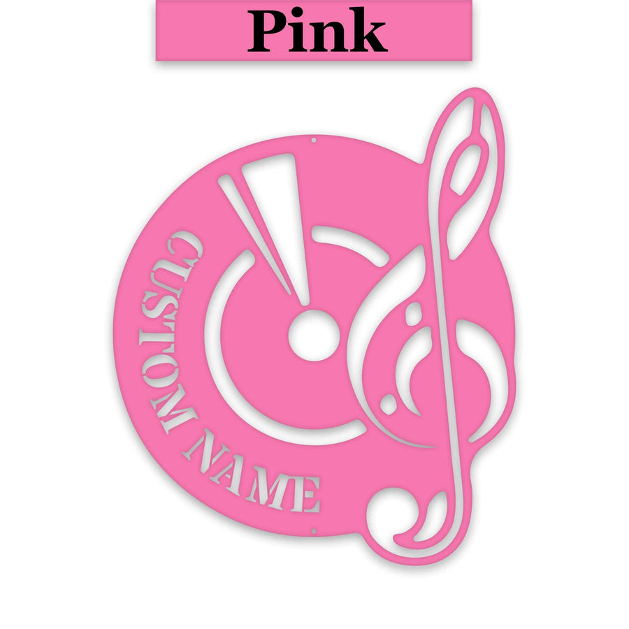 Music Studio Customizable Treble Clef Metal Sign