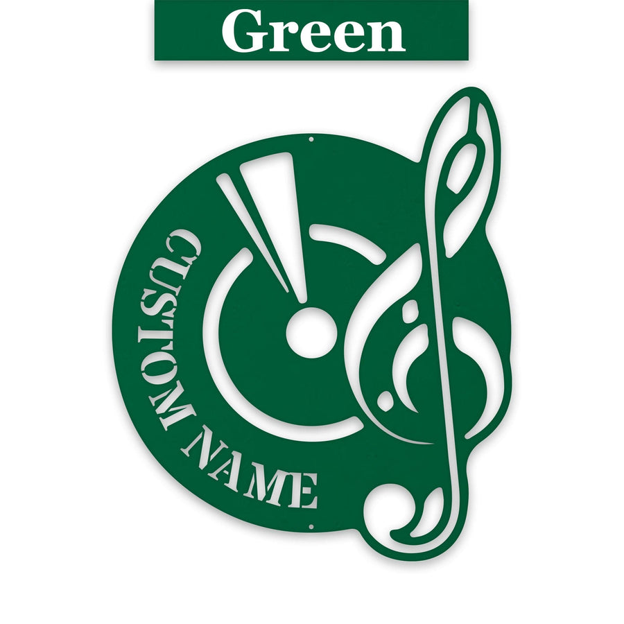 Music Studio Customizable Treble Clef Metal Sign
