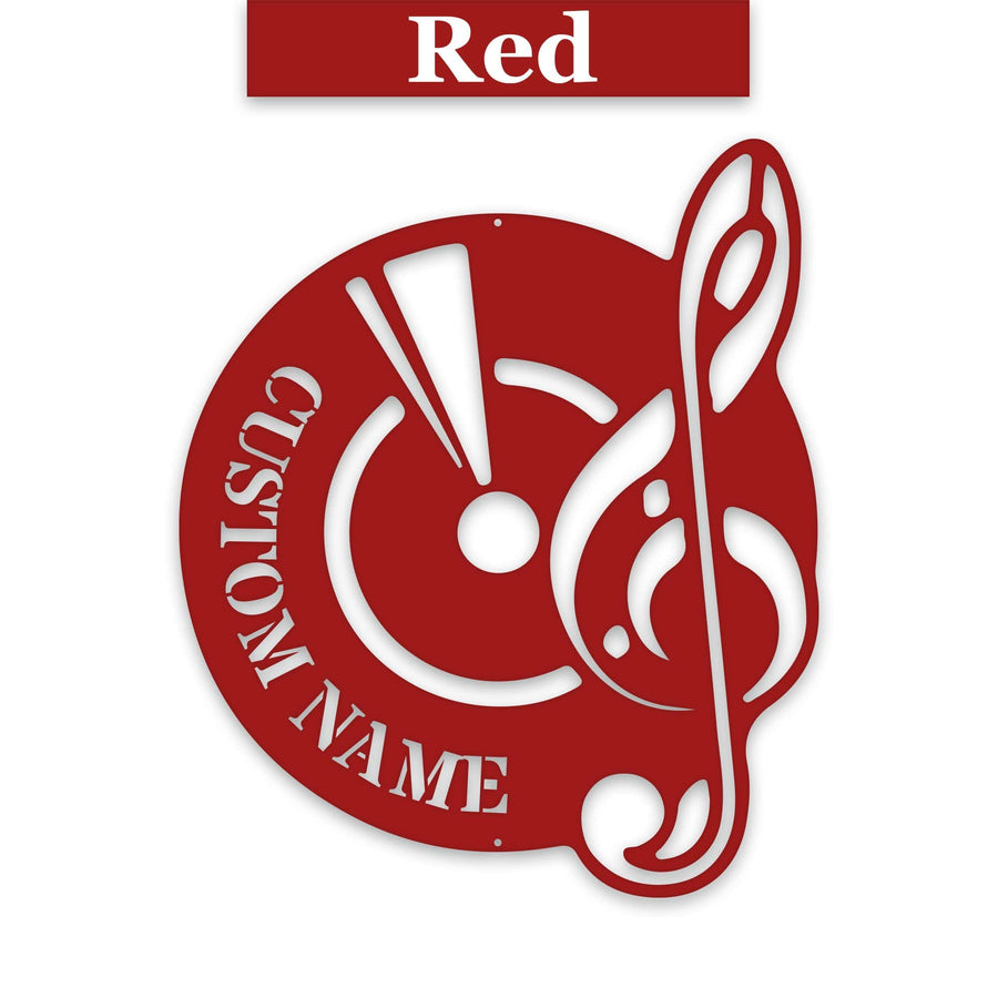 Music Studio Customizable Treble Clef Metal Sign