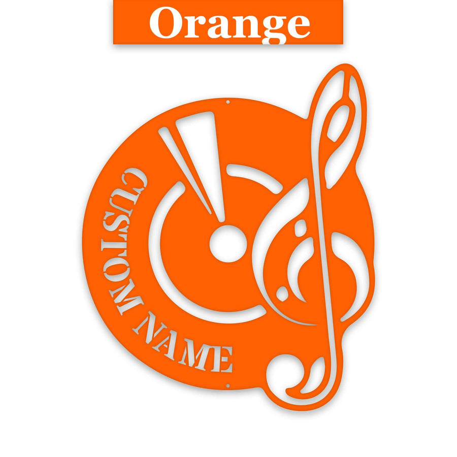 Music Studio Customizable Treble Clef Metal Sign