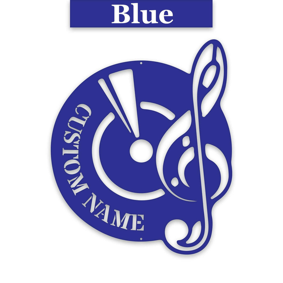 Music Studio Customizable Treble Clef Metal Sign