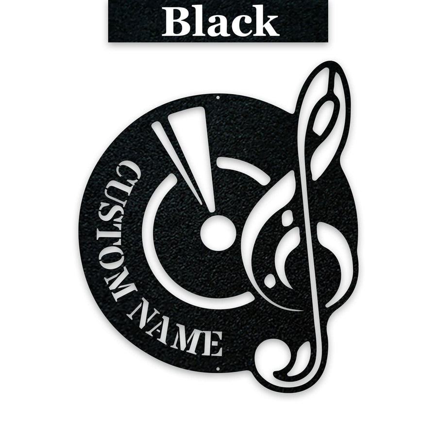 Music Studio Customizable Treble Clef Metal Sign