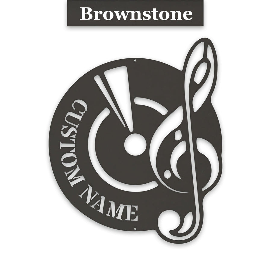 Music Studio Customizable Treble Clef Metal Sign