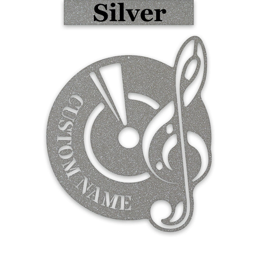 Music Studio Customizable Treble Clef Metal Sign