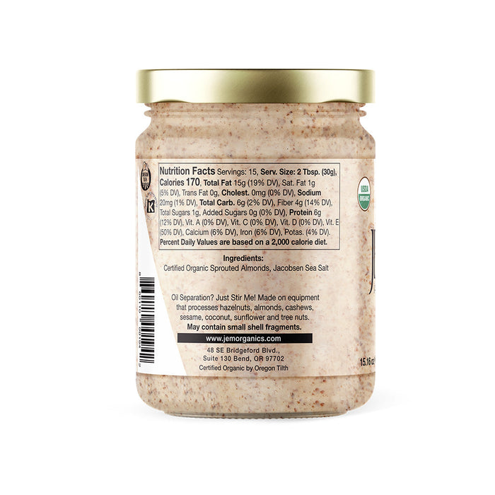 JEM Organics Crunchy Naked Almond Butter - Large 6 pack by Farm2Me