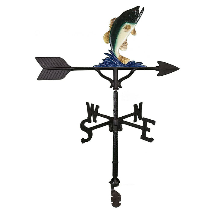 Bass Fishing 32" Weathervane | Patriot Forged in the USA