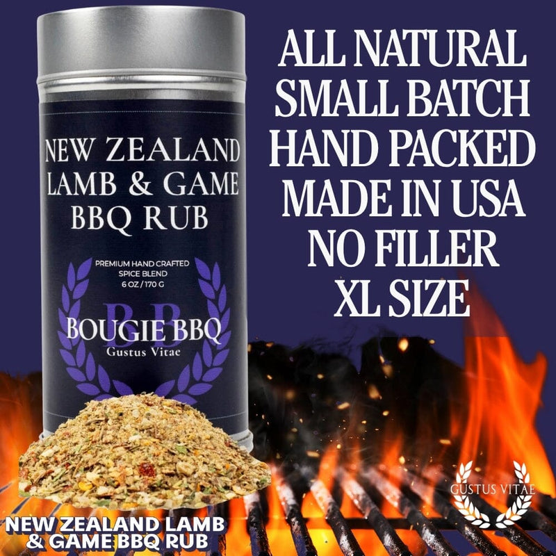 New Zealand Lamb & Game BBQ Rub Bougie BBQ Gustus Vitae