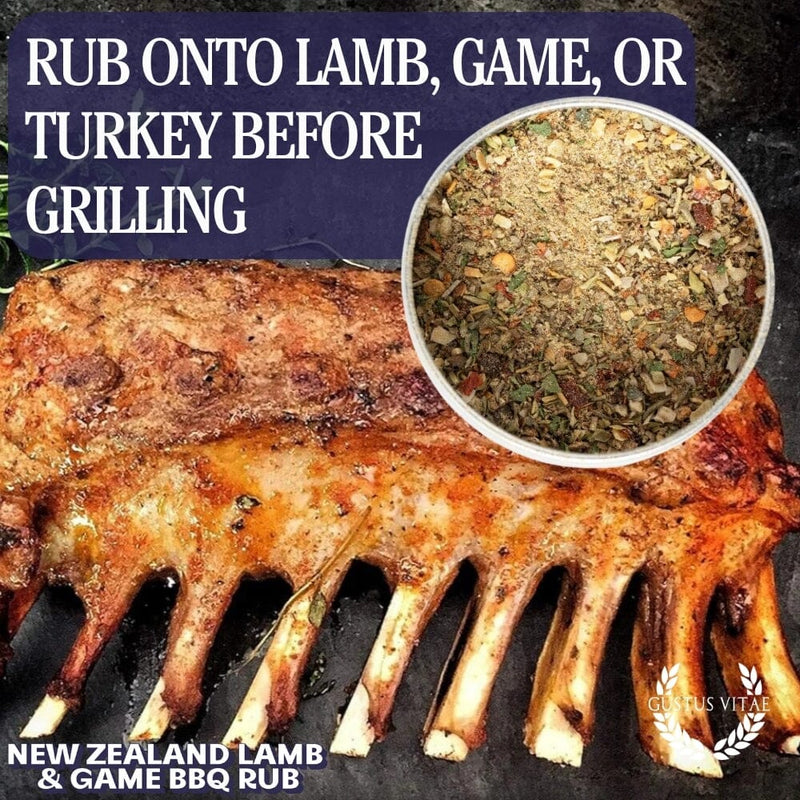New Zealand Lamb & Game BBQ Rub Bougie BBQ Gustus Vitae