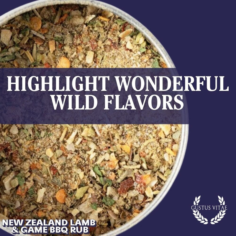 New Zealand Lamb & Game BBQ Rub Bougie BBQ Gustus Vitae