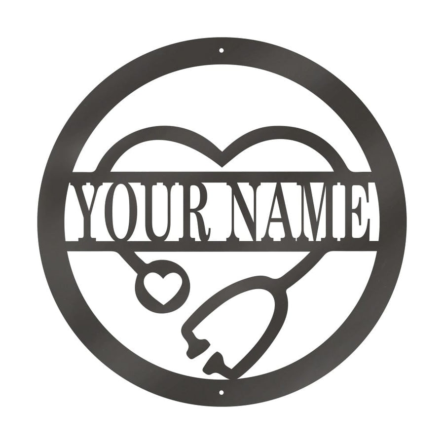 Nurse Monogram Metal Sign