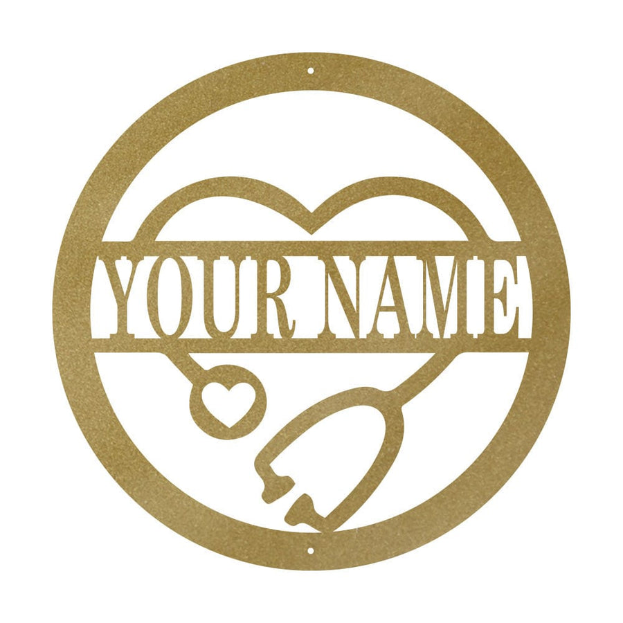 Nurse Monogram Metal Sign