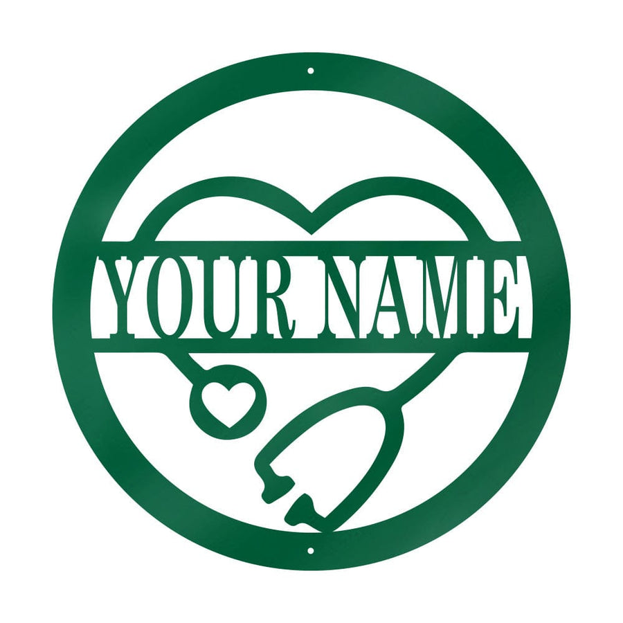 Nurse Monogram Metal Sign