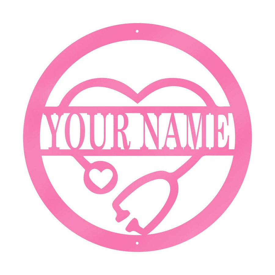 Nurse Monogram Metal Sign