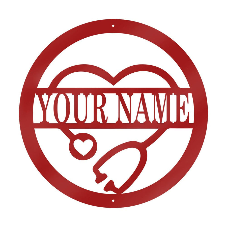 Nurse Monogram Metal Sign