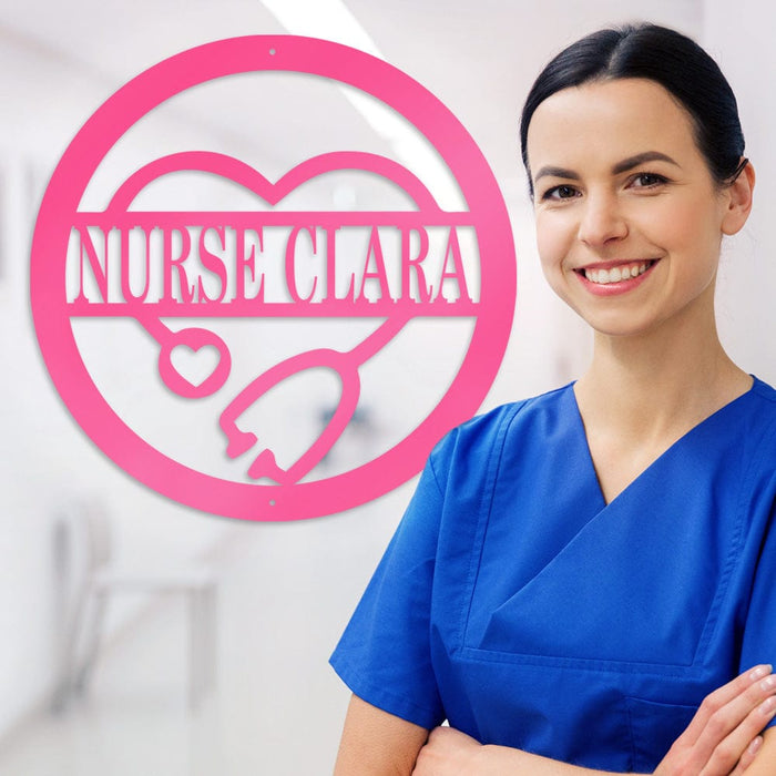 Nurse Monogram Metal Sign