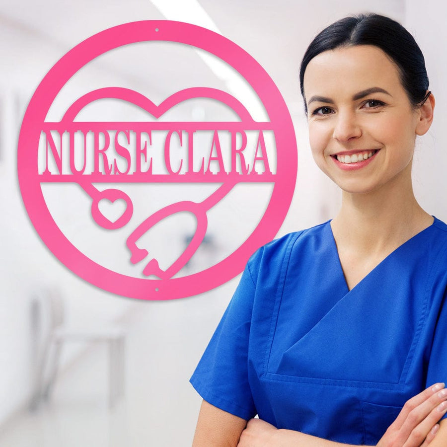 Nurse Monogram Metal Sign