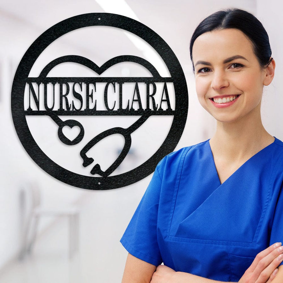 Nurse Monogram Metal Sign