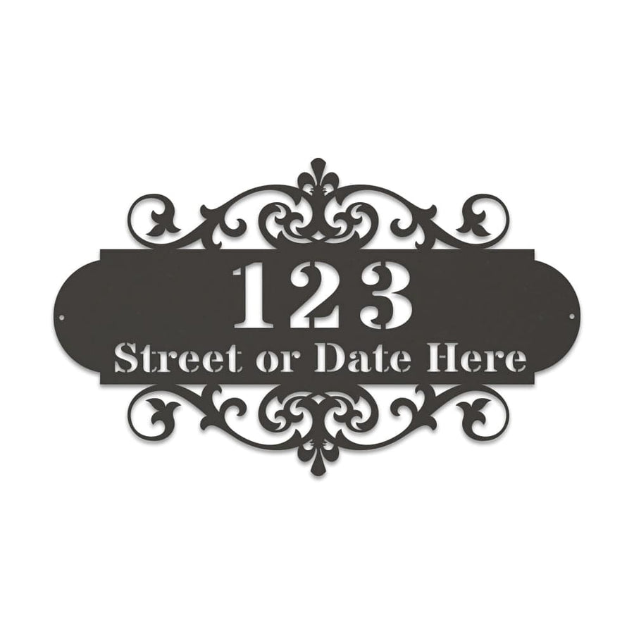 Ornate Address Plaque Metal Sign