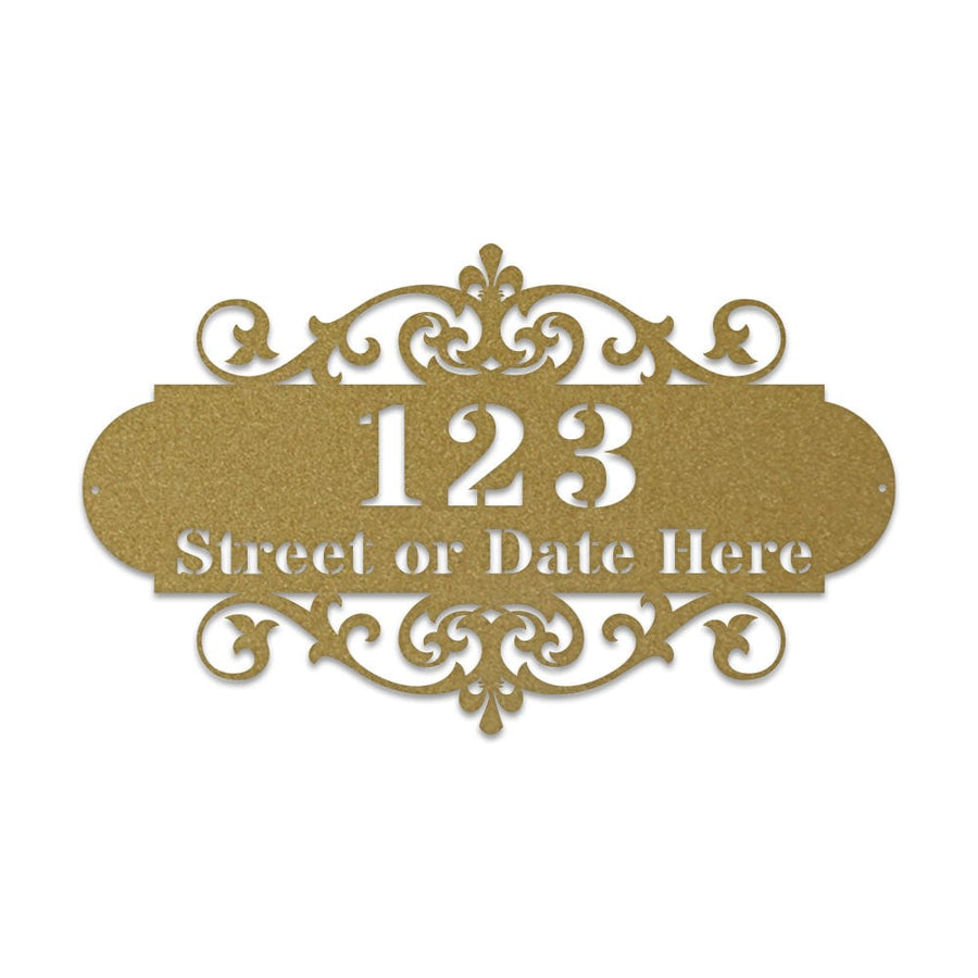 Ornate Address Plaque Metal Sign