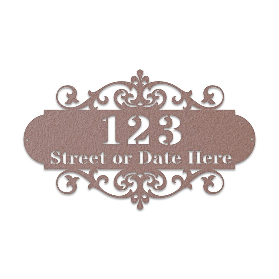 Ornate Address Plaque Metal Sign
