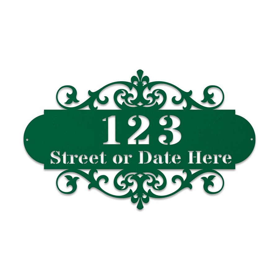 Ornate Address Plaque Metal Sign