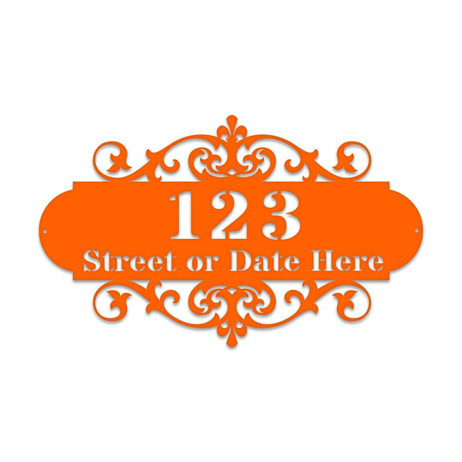 Ornate Address Plaque Metal Sign