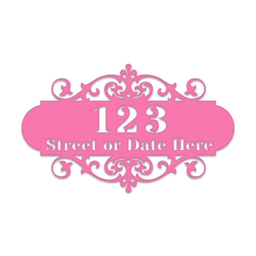 Ornate Address Plaque Metal Sign