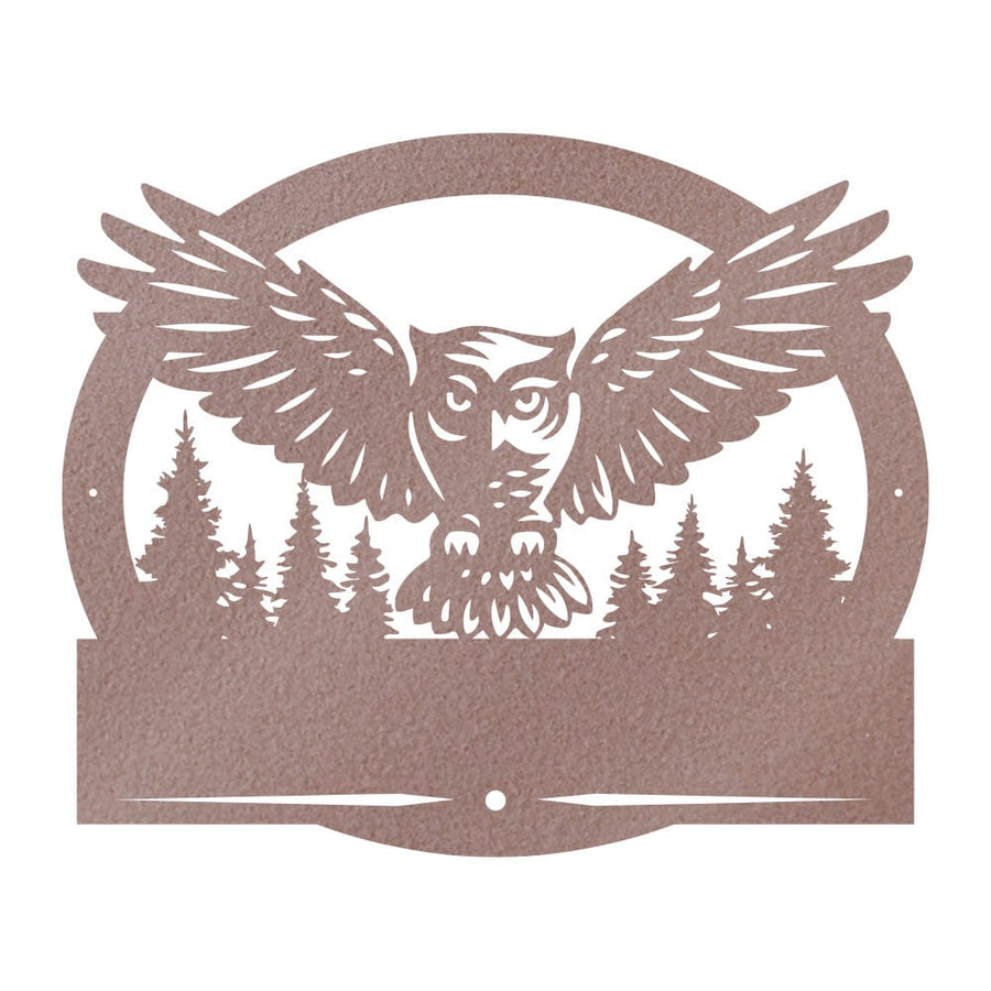Owl in Flight Monogram