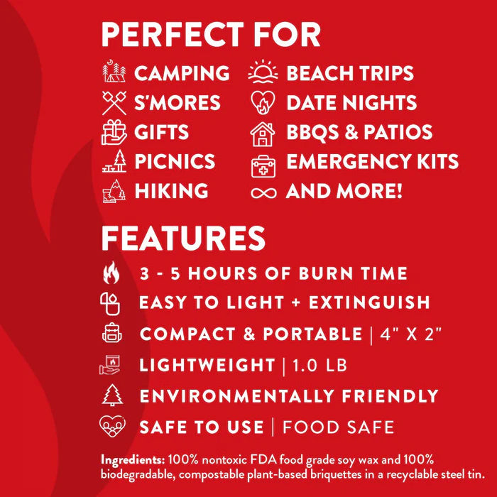 Maker feature graphic showing the portable bonfire and flame
