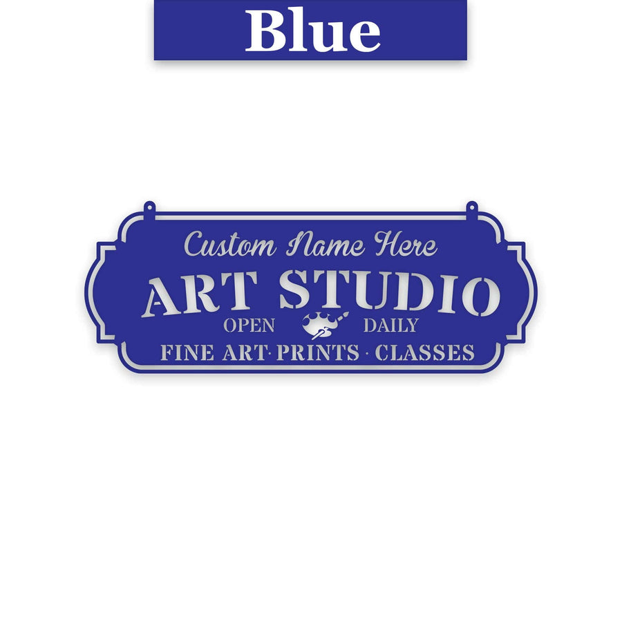 Personalized Art Studio Metal Sign