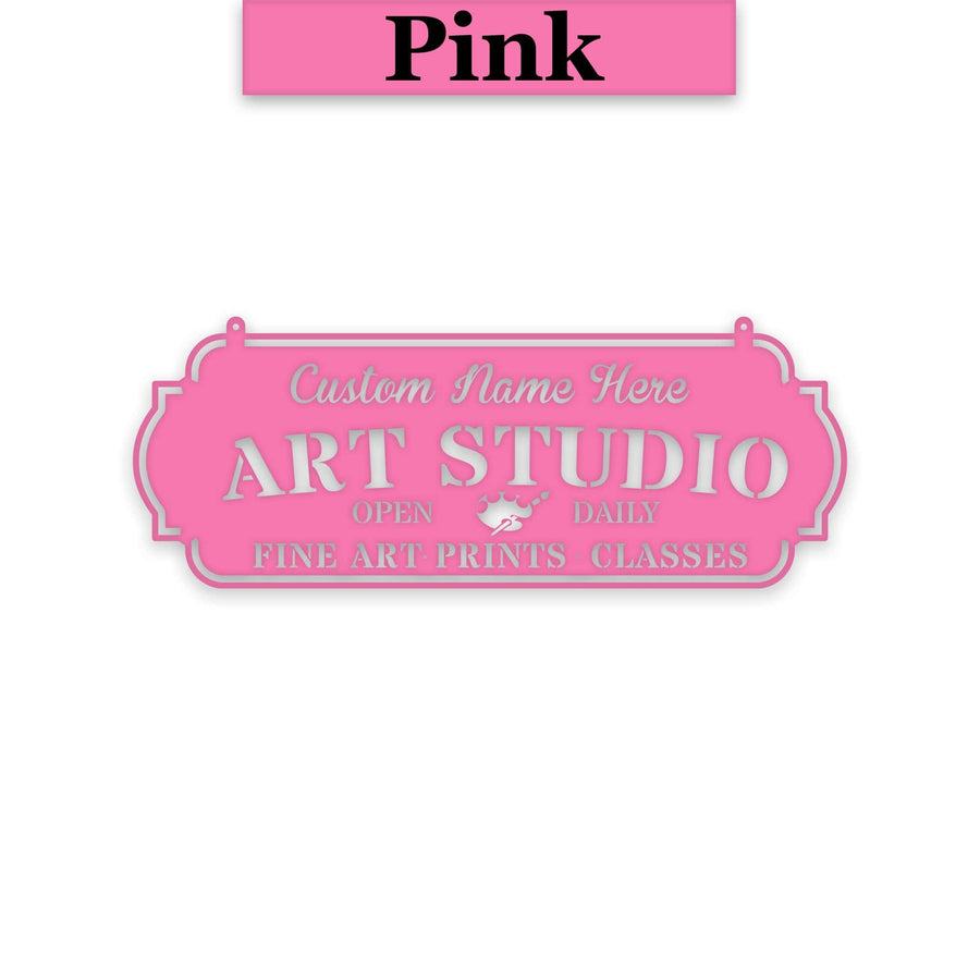 Personalized Art Studio Metal Sign