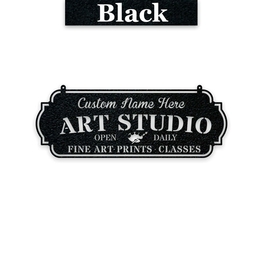 Personalized Art Studio Metal Sign