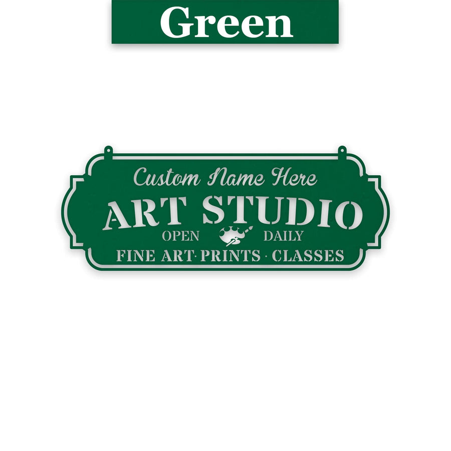 Personalized Art Studio Metal Sign